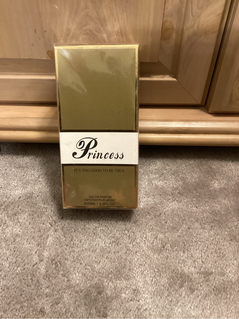 Prince Princess Gold and White Perfume Box
